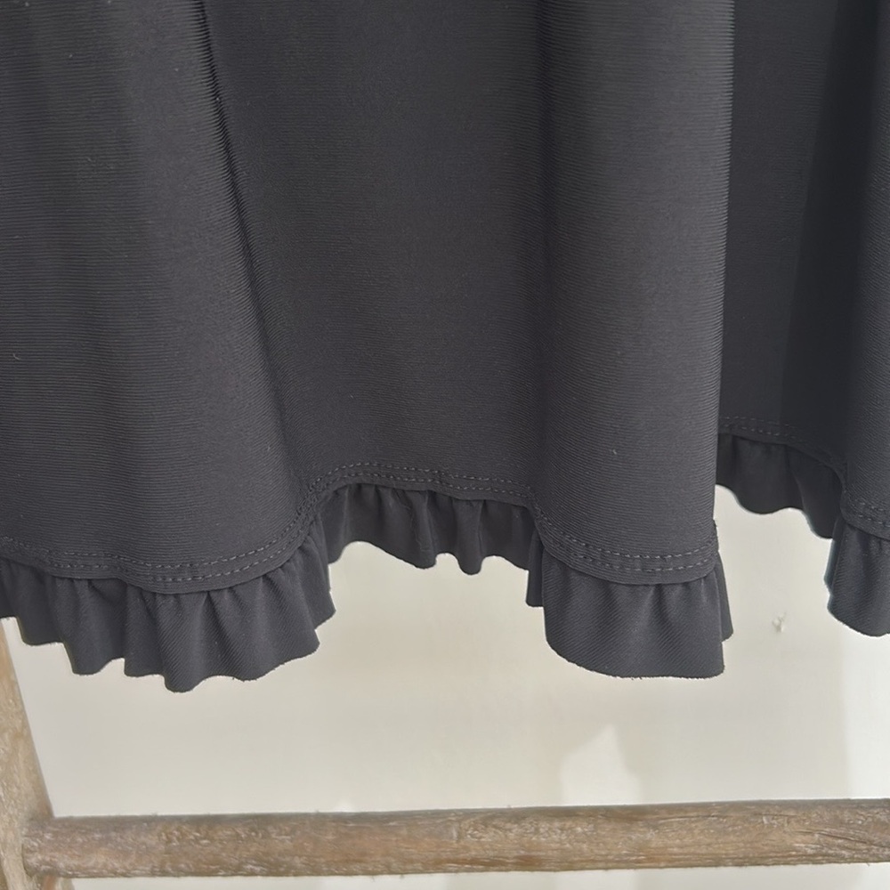Nick And Nash Elegant Black Sleeveless Ruffle Trim Women’s Size Small Dress - Picture 4 of 7